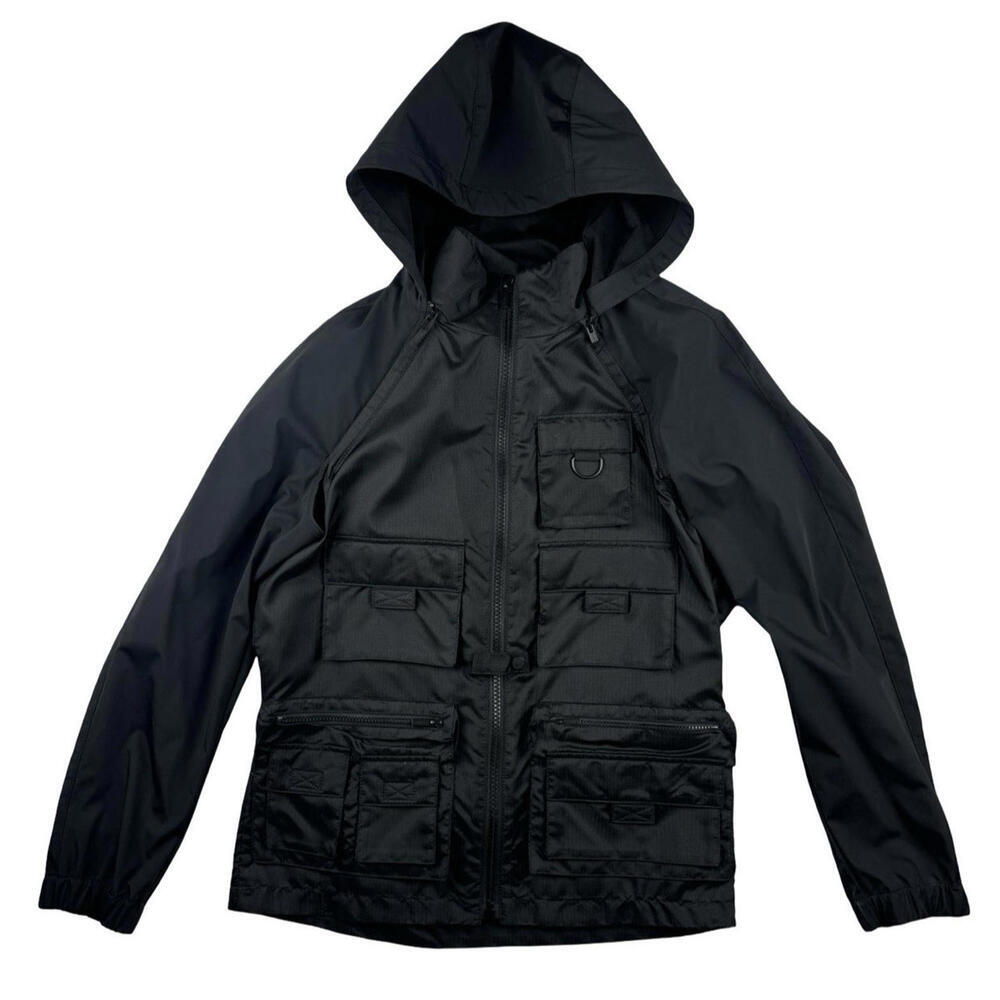 Hugo Boss Windbreaker Detachable Vest Utility Jacket Black Size M